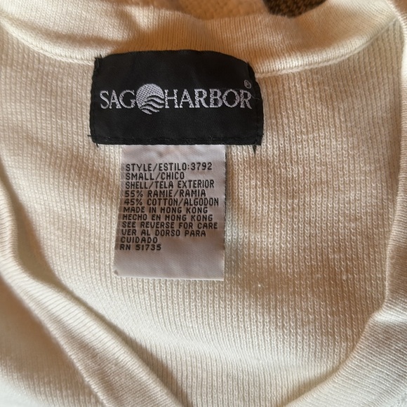 Sag Harbor Vintage Cream Short Sleeve Sweater Size S - Picture 4 of 4